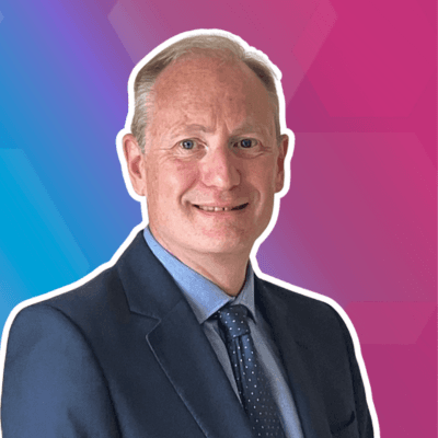 Head and shoulders image of white male Julian Hewson