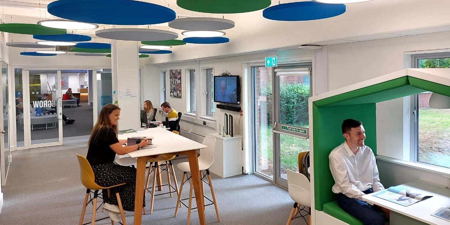 People working in the growth hub Tewkesbury