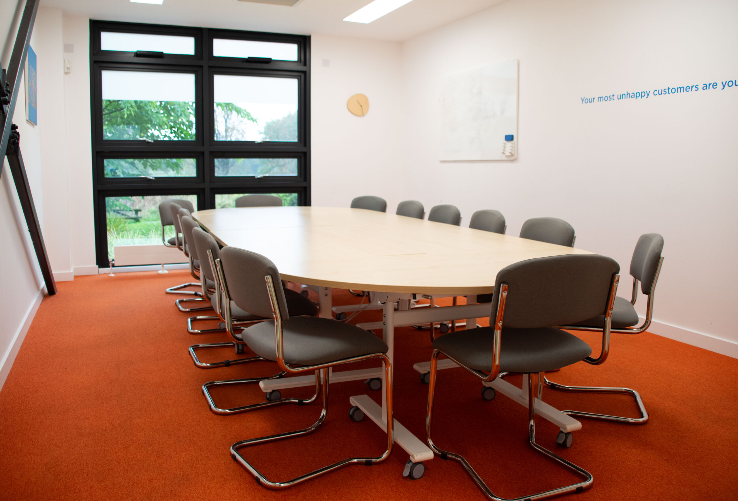 Image of long board table and chairs